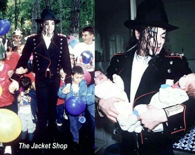 Michael wearing the original jacket