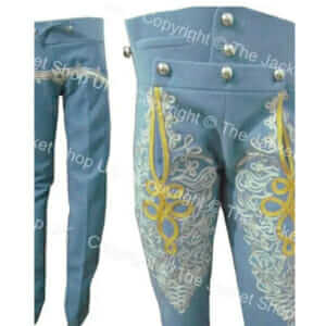 Embroidered Hussars Fall Front Military Trousers Breeches 2