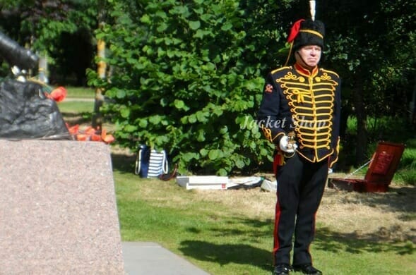Bugler ' Bobby Crick wearing our Kings Troop Uniform