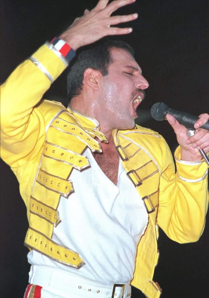 Superstar in action on stage at Wembley stadium 1980.