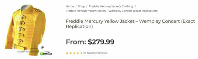 buy freddie mercury yellow jacket