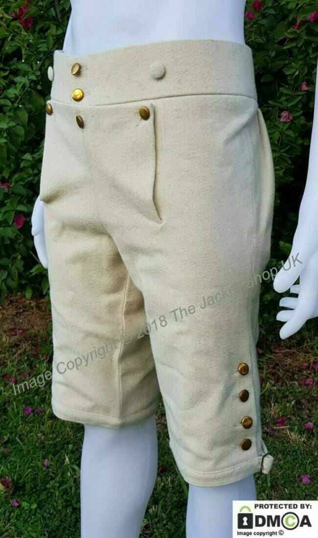 Victorian fall front naval knee breeches
