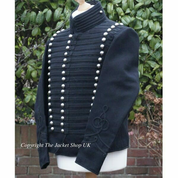 Black-Custom-Made-Leicester-Yeomanry-Lieutenant’s-Dolman-Jacket