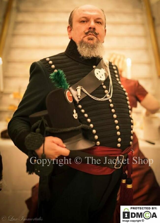 Andrew, looking handsome wearing our Richard Sharpe's 95th Rifles Uniform