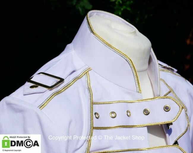 freddie mercury white jacket braid detail