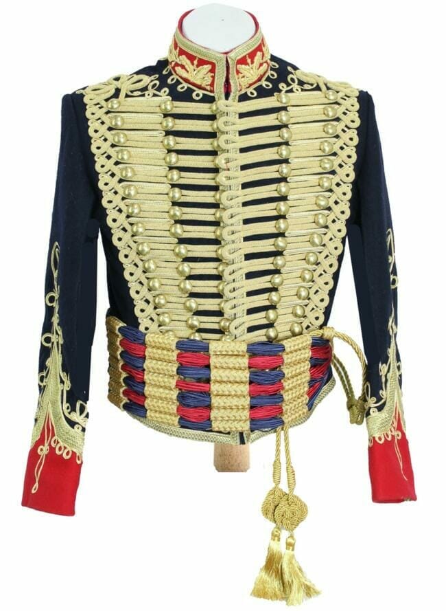 Hussars Dolman Barrel Belt Set with Gold Bullion Embroidered Collar