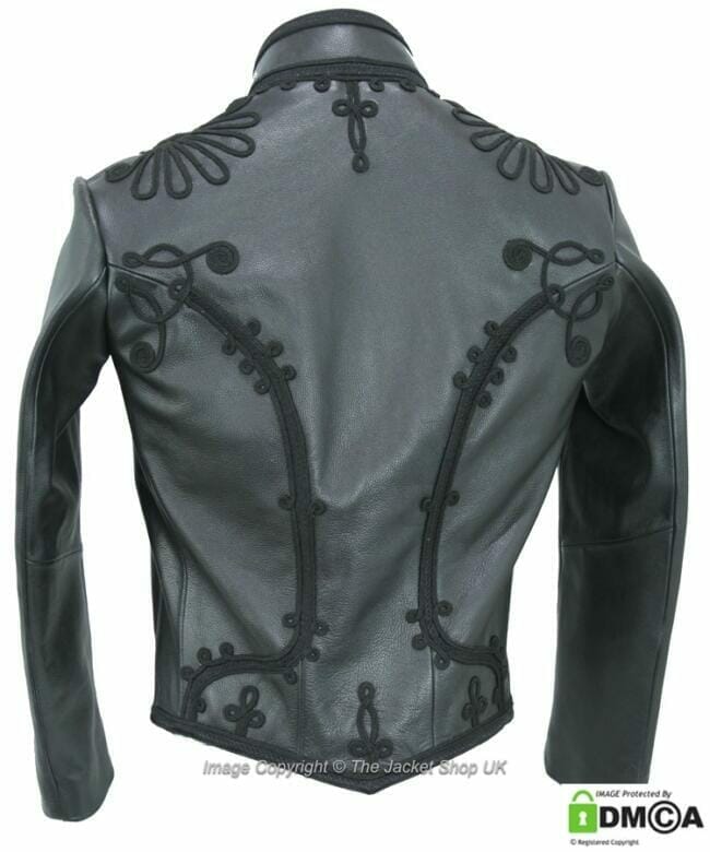 ladies leather hussars jacket back womans