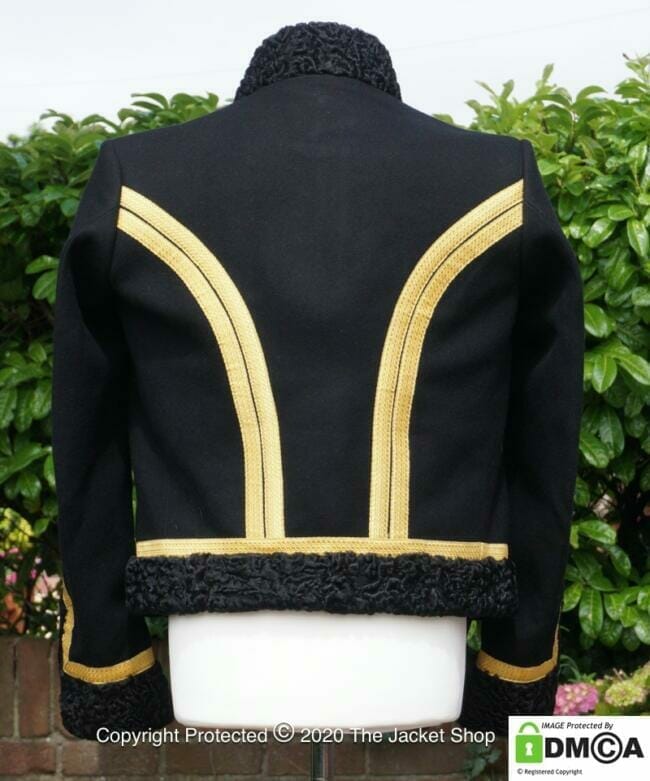 back view custom made military jacket.