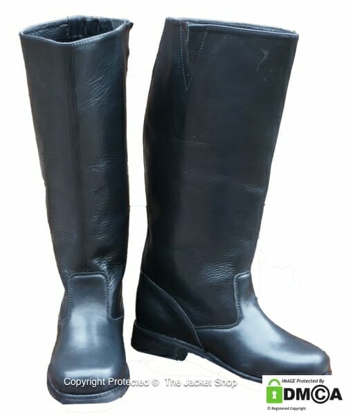 Reenactment Military Long Boots Real Leather Civil War