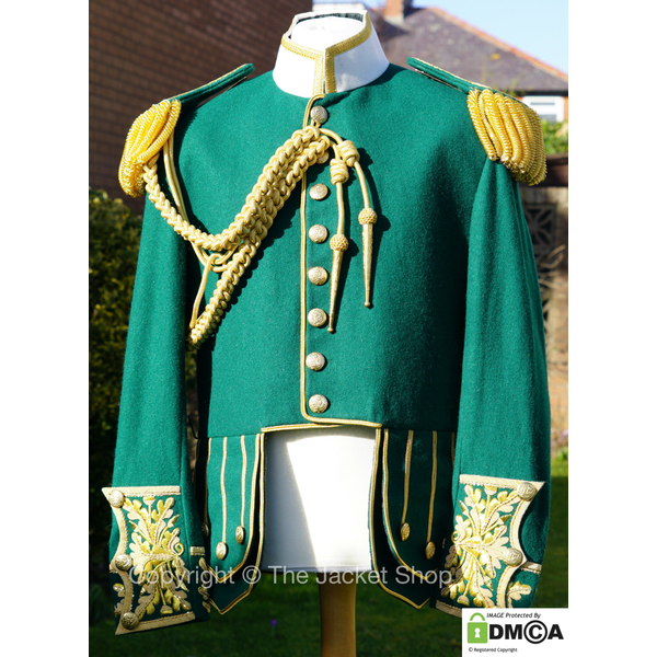 Custom Green Gordon Highlander Doublet Scottish British Army Dress Jacket Tunic