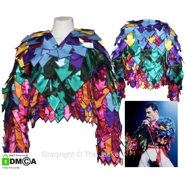 Freddie Mercury Rainbow Satin Arrow Jacket